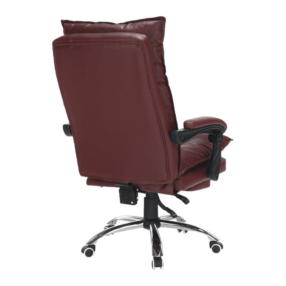 Textilbőr irodai szék, lábtartóval, burgundi - comfort - butopêa